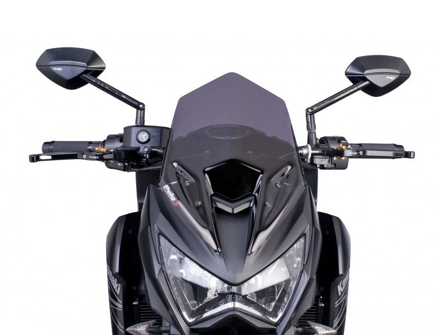 フロントガラス用カワサキZ800 2013-2016ブラックオートバイウインド